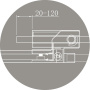 SLIDER-R-2-80/90-C-NERO Душевой уголок