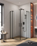 SLIDER-R-2-90/100-GRIGIO-NERO Душевой уголок