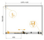 STYLUS-SOFT-AH-1-160/100-C-Cr Душевой уголок