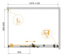 STYLUS-SOFT-AH-1-160/100-C-Cr Душевой уголок