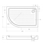 Акриловый поддон CEZARES TRAY-A-RH-120/100-550-15-W-L