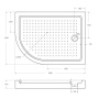 Акриловый поддон CEZARES TRAY-A-RH-120/90-550-15-W-L