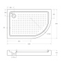 Акриловый поддон CEZARES TRAY-A-RH-120/90-550-15-W-L
