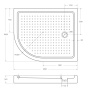 Акриловый поддон CEZARES TRAY-A-RH-120/90-550-15-W-L