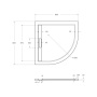 Экран для поддона из искусственного мрамора CEZARES TRAY-AS-R-90-100-SCR-NERO