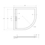 Экран для поддона из искусственного мрамора CEZARES TRAY-AS-R-90-100-SCR-NERO