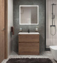 Тумба с раковиной напольная BelBagno KRAFT 39 80 Rovere Tabacco, раковина белая