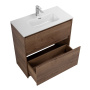 Тумба с раковиной напольная BelBagno KRAFT 39 80 Rovere Tabacco, раковина белая