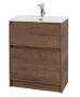 Тумба с раковиной напольная BelBagno KRAFT 39 80 Rovere Tabacco, раковина белая