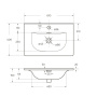 Тумба с раковиной напольная BelBagno KRAFT 39 80 Rovere Tabacco, раковина белая