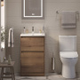 Тумба с раковиной напольная BelBagno KRAFT 39 80 Rovere Tabacco, раковина белая