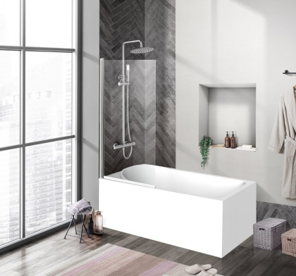 Душевая шторка на ванну BelBagno UNO-V-1-70/150-C-Cr