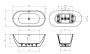 Акриловая ванна BELBAGNO UNO BB701-1600-730-K