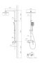 Душевая стойка Cube VSFS-4C12BG с изливом, брашированное золото
