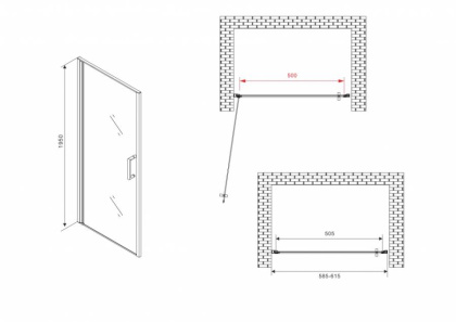Душевая дверь ABBER Sonnenstrand AG04060
