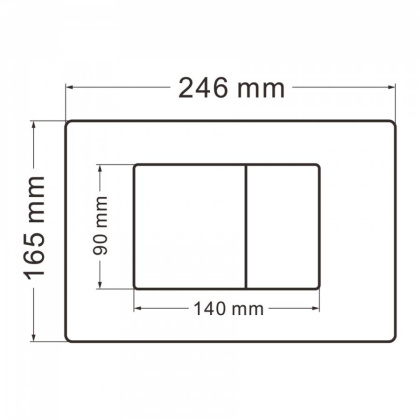 Кнопка смыва ABBER AC0120MB черная матовая