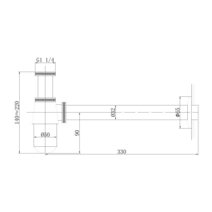 Сифон для раковины ABBER AF0032B черный матовый