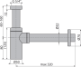 Сифон для умывальника DN32 DESIGN, NICKEL-мат