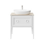 Тумба PLAZA Classic Neo напольная с ящиками 80, белая матовая PL.CN.80.1+1\WHT.M