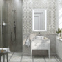 Тумба PLAZA Classic Neo напольная с ящиками 80, белая матовая PL.CN.80.1+1\WHT.M