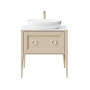 Тумба PLAZA Classic Neo напольная с ящиками 80, капучино матовая PL.CN.80.1+1\CAP.M