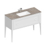 Тумба PLAZA Classic Neo напольная с ящиком 120, белая матовая PL.CN.120.1\WHT.M