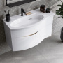 Тумба RIVA 100 см левая, белая матовая RV.100Lh\WHT.M