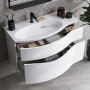 Тумба RIVA 100 см левая, белая матовая RV.100Lh\WHT.M