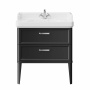 Тумба с раковиной Kerama Marazzi Pompei 80 см PO.M.80.2\BLK глянцевый черный