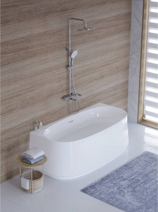 Акриловая ванна пристенная CEZARES CZR-LUX-WALL-170-80-58