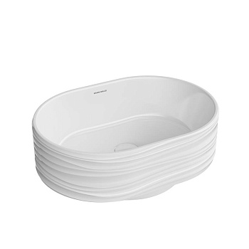 Раковина ARTBASIN Sabbia накладная 50, белая глянцевая SA.wb.50\WHT