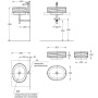 Раковина ARTBASIN Sabbia накладная 50, белая глянцевая SA.wb.50\WHT