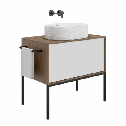 Раковина ARTBASIN Sabbia накладная 50, белая матовая SA.wb.50\WHT.M