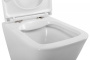 DUE Чаша унитаза подвесного c креплением и сиденьем дюропласт soft close BB3103CHR/SC