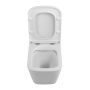 DUE Чаша унитаза подвесного c креплением и сиденьем дюропласт soft close BB3103CHR/SC