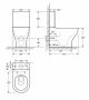 GIUBILEO Чаша унитаза безободкового, P-trap CZR-165-CPR
