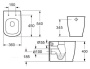 Чаша приставного унитаза BelBagno PRADO BB10150CB