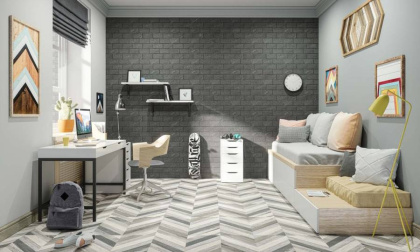 Комплект (Ступень LN03 (33x120) непол. (прямоугол. бортик) с насечками + Подступенок (14,5x120))