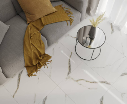 Керамогранит Laparet Golden White Statuario полированный 60х120 (2шт_1,44м2), м2