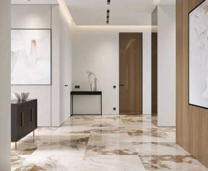 Exence Beige Керамогранит бежевый 80х80 полированный