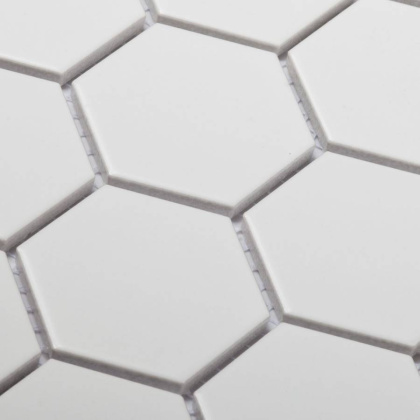 Керамическая мозаика Hexagon small White Matt 51x59, Geometry