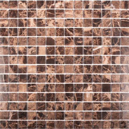 Мозаика натуральный мрамор DARK EMPERADOR POLISHED 20х20, Classic