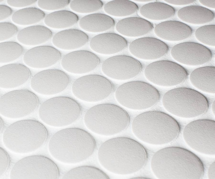 Противоскользящая мозаика Penny Round White Antislip, Non-Slip