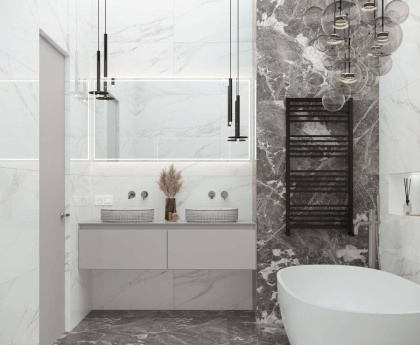Керамогранит Laparet Calacatta Superb белый полированный 60х120 (2шт_1,44м2), м2