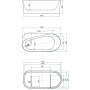 Акриловая ванна Allen Brau Priority 170x80 2.31001.21/AM белый матовый (панель антрацит), шт