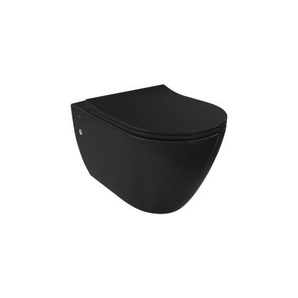 Унитаз Venezia Rimless, глян. черный с бидеткой, 1295-005-0128, шт