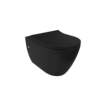 Унитаз Venezia Rimless, глян. черный с бидеткой, 1295-005-0128, шт